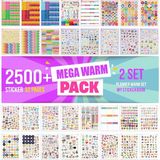 Colortouch Sticker Set - 2500+ Adet, 32 Sayfa Çıkartma - Takvim, Ajanda, Günlük, Planlayıcı, N - Çok Renkli