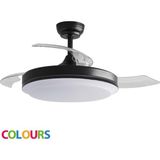 Colours Stars Bellatrıx 42 Inch 28W+35 W LED Dc Motor Tavan Vantilatörü - Siyah