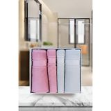 Coloursit Best Set Hamam Takımı Gümüş - Pembe - 90 x 150 cm