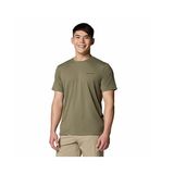 Columbia 2118571039 Yeşil Tech Trail Utility Ss Crew Erkek Günlük Tişört