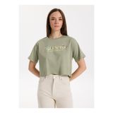 Columbia 9210091348CS0428 Yeşil O Yaka Normal Baskılı Kadın T-Shirt