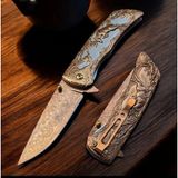 Columbia Company Knivox Columbia Company FXT-2370 Geyik İşlemeli Manuel Kamp Çakısı