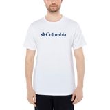 Columbia Cs0287 Csc M Basic Big Logo Brushed Ss Tee Erkek T-Shirt - Beyaz
