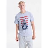 Columbia CS0506 CSC M PFG WAKE MAKER SS TEE Gri O Yaka Baskılı Erkek T-Shirt