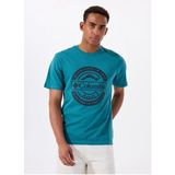 Columbia Csc Button Badge Erkek Kısa Kollu Tişört CS0387 - Yeşil - 2XL