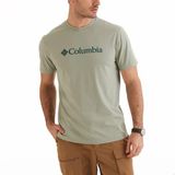 Columbia Csc M Basic Big Logo Brushed Ss Tee Erkek Tisort Yesil Cs0287-348