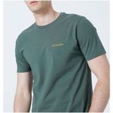 Columbia Csc M Basic Sm Logo Brushed Ss Tee Erkek Kısa Kollu Tişört CS0282-353 - Yeşil - 3XL
