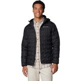 Columbia Delta Ridge II Down Hooded Erkek Mont Siyah Su Geçirmez Kumaş ile Isı Mühür Konstrüksiyonu
