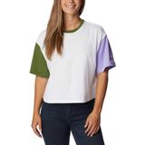 Columbia Deschutes Valley Cropped Kadın Teknik Kısa Kollu T-Shirt - Beyaz