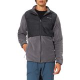 Columbia Erkek Basin Butte Boydan boya fermuarlı polar ceket,City Grey, Shark,M