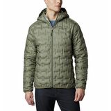 Columbia Erkek Delta Ridge Down Kapüşonlu kuş tüyü mont,Taş Yeşili Heather Baskılı,XXL,Kapüşonlu kuş tüyü mont