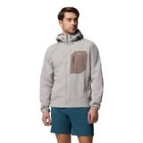 Columbia Erkek Tall Heights III Kapüşonlu Softshell, Flint Gri/Demir, L