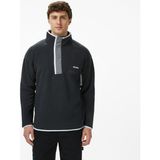 Columbia Helvetia Iı Half Snap Fleece Erkek Siyah Polar Ceket - XS
