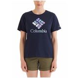 Columbia Koyu Lacivert Kadın O Yaka Normal Kalıp Baskılı T-Shirt 9220311466_CS0367 CSC GEM WISTERIAN