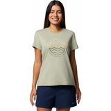 Columbia Sloan Ridge Graphic Kadın Teknik Kısa Kollu T-Shirt - XS - Yeşil