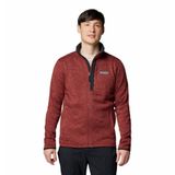 Columbia Sweater Weather Tam Fermuarlı Erkek Polar Üst Koyu Kırmızı S