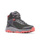 Columbia Trailstorm Ascend Mid Wp Kadın Trekking ve Yürüyüş Botu, Koyu Gri Kırmızı Mercan, 36.5 EU