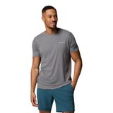 Columbia Zero Rules Light SS Crew Koyu Gri Melanj T-Shirt, M, 5003364551, Koyu Gri Melanj, Erkek