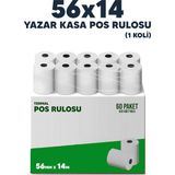 Coly Ambalaj 56 x 14 (60 PAKET 600 RULO) Termal Pos Rulosu Pos Kağıdı - 1 KOLİ 600 RULO