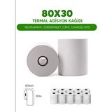 Coly Ambalaj 80X30 100 RULO Adisyon Kağıdı Termal Pos Kağıdı 10'lu Paket - 10 PAKET 100 RULO