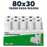 Coly Ambalaj 80X30 50 RULO Adisyon Kağıdı Termal Pos Kağıdı 10'lu Paket - 5 PAKET 50 RULO