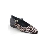 COMART Kadın Babet 3L5367, Leopar Desen, Siyah, 40 Beden