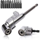 Combat 12 Parça 1/4'' Bits Uç ve Köşe Vidalama Adaptörü Seti - Gri