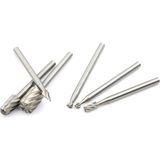 Combat Ahşap Spiral 6 Parça Inceltme Gravür Harf Yazı Yazma Uçları Ahşap Oyma Freze Gravür - 4.5cm - Gri
