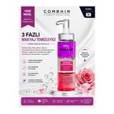 COMBHIN 3 Fazlı Korea Teknolojisi Makyaj Temizleyici - Yoğun Nem & Ferahlık - Gül Hidrosolü Formülü - Baobab & Makademya Yağı 200ml