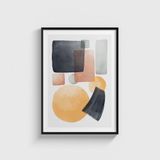 Combination 1 Tablo Çerçeveli Poster Duvar Dekorasyonu - 21 x 30 - Siyah Çerçeveli