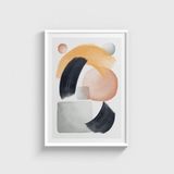 Combination 2 Tablo Çerçeveli Poster Duvar Dekorasyonu - 30 x 40 - Beyaz Çerçeveli