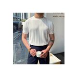 COMBİNE MİCHAİL Beyaz Bisiklet Yaka Triko Erkek T-shirt
