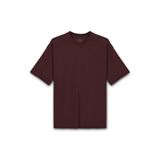 COMBİNE MİCHAİL Erkek %100 Organik Pamuklu Kalın Dokulu Comfort Fit Bisiklet Yakalı Bordo T-shirt