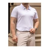 COMBİNE MİCHAİL Erkek %100 Pamuk Beyaz Polo Yaka T-shirt