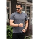 COMBİNE MİCHAİL Erkek %100 Pamuklu Kumaş Slim Fit Kesim Füme Polo Yaka T-shirt