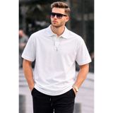 COMBİNE MİCHAİL Erkek Basic Relax Beyaz Polo Yaka Tişört