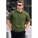 COMBİNE MİCHAİL Erkek Basic Relax Haki Polo Yaka Tişört