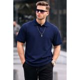 COMBİNE MİCHAİL Erkek Basic Relax Lacivert Polo Yaka Tişört