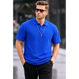 COMBİNE MİCHAİL Erkek Basic Relax Mavi Polo Yaka Tişört