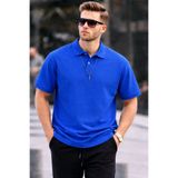 COMBİNE MİCHAİL Erkek Basic Relax Turkuaz Polo Yaka Tişört