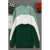 COMBİNE MİCHAİL Erkek Basic Uzun Kollu Salaş 3 Lü Sweatshirt