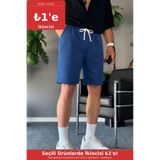 COMBİNE MİCHAİL Erkek Beli Lastikli Rahat Basic Mavi Şort