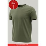 COMBİNE MİCHAİL Erkek Bisiklet Yaka Salaş Basic Haki Tişört