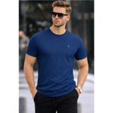 COMBİNE MİCHAİL Erkek Bisiklet Yaka Slim Basic İndigo Tişört