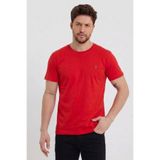 COMBİNE MİCHAİL Erkek Bisiklet Yaka Slim Basic Kırmızı Tişört