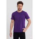 COMBİNE MİCHAİL Erkek Bisiklet Yaka Slim Basic Mor Tişört