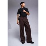 COMBİNE MİCHAİL Erkek Bol Paça Salaş Kahve Baggy Pantolon