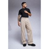 COMBİNE MİCHAİL Erkek Bol Paça Salaş Krem Baggy Pantolon