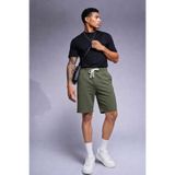 COMBİNE MİCHAİL Erkek Comfort Fit Diz Üstü Haki Şort