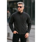 COMBİNE MİCHAİL Erkek Fermuarlı Kışlık Bol Füme Polar Ceket
